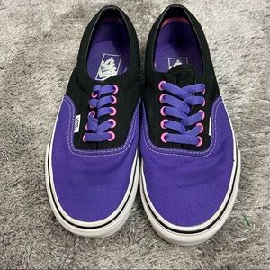 vans color block purple sneakers
